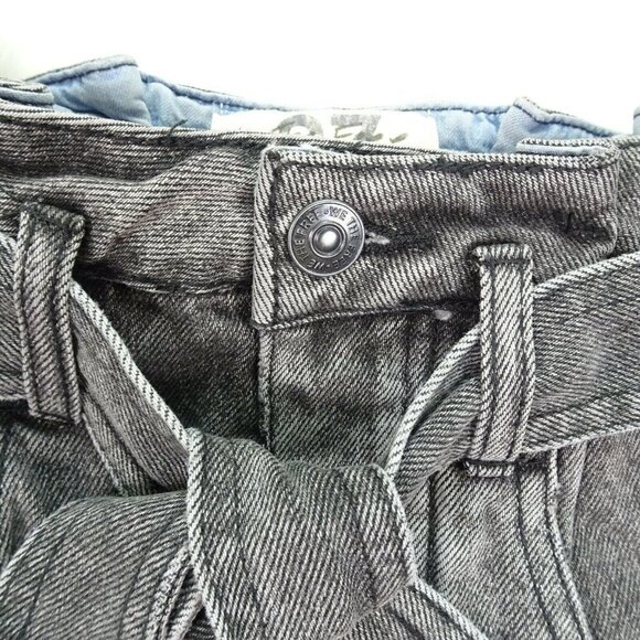 FREE PEOPLE Mini Skirt East Of Eden Denim Washed Black Belted NWT 27 - Picture 9 of 11